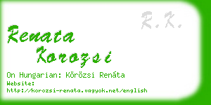 renata korozsi business card